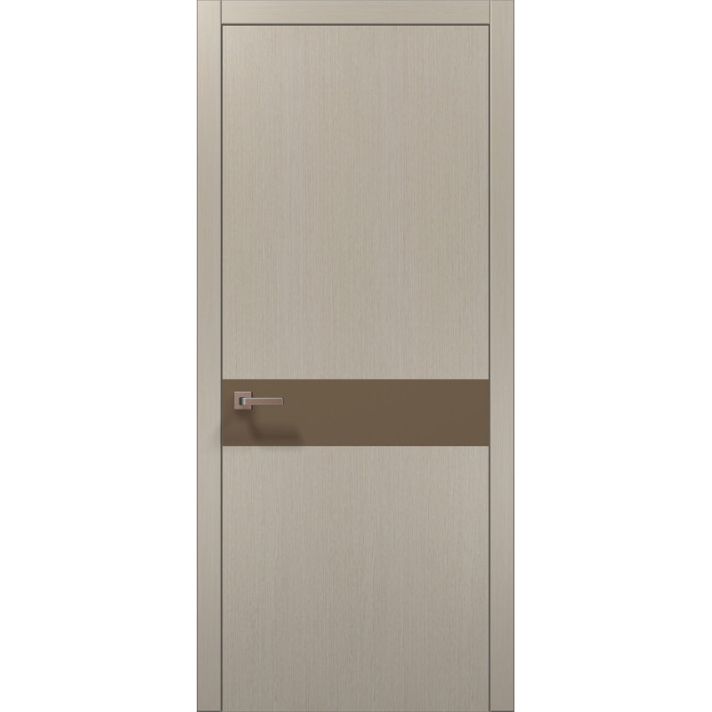 Двері екошпон, Полотно, серія PLATO (PL-03 AL) Мокко (RAL 1019)