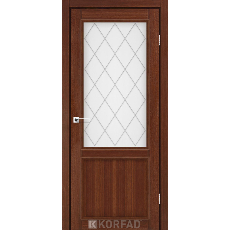 Двері екокошпон, Полотно, серія CLASSICO (CL-02), зі штапиком Горіх