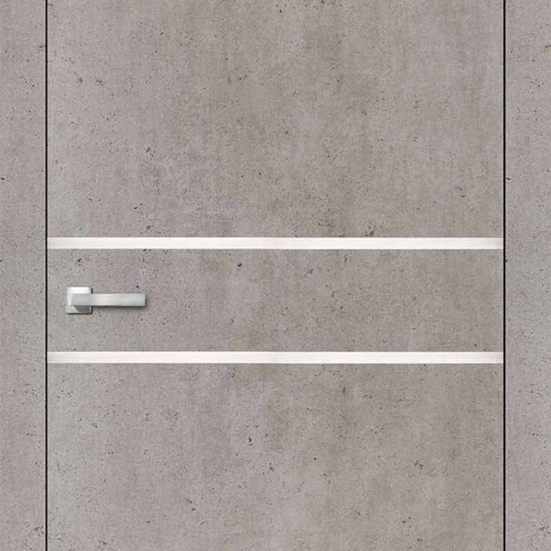 Двері ALUMINIUM LOFT PLATO щитові ALP-03 Лайт бетон