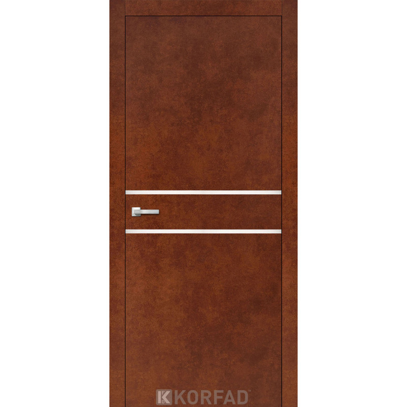 Двері ALUMINIUM LOFT PLATO щитові ALP-03 Сталь кортен