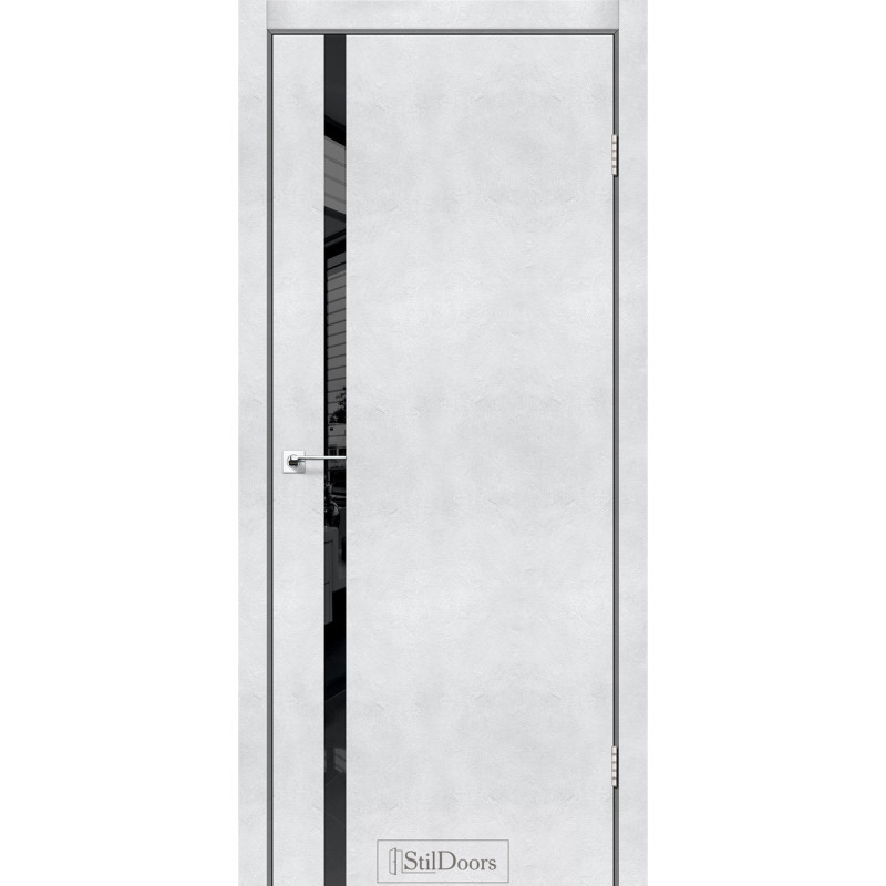Двері LOFT GLASS. Полотно, покриття ПВХ Світлий бетон BLK