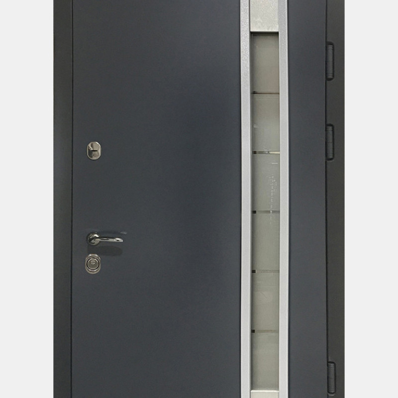 Двері вуличні, модель Thermo Steel Standart 22-13, 2 замка, одинарні, склопакет