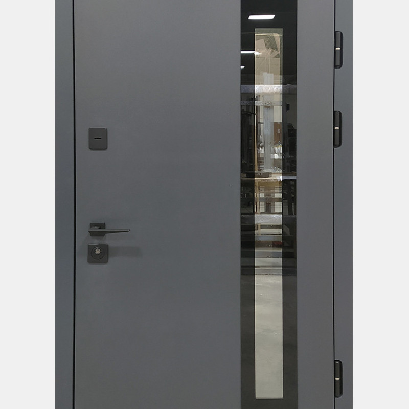 Двері вуличні, модель Thermo Steel Standart 22-15, 2 замка, одинарні, склопакет