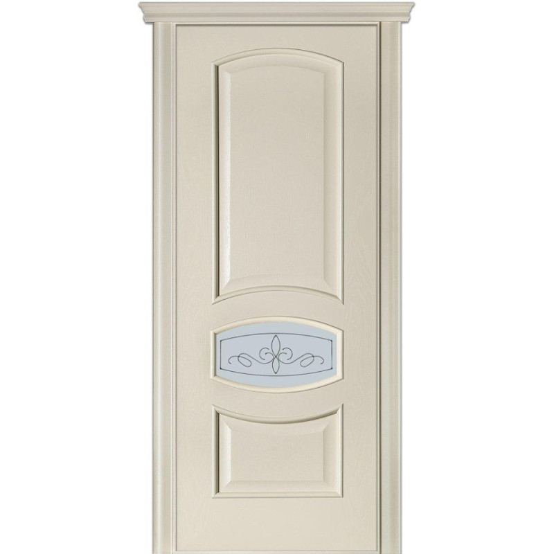 Двері CARO 50 ПО-02 полотно, шппон, Ясен Crema