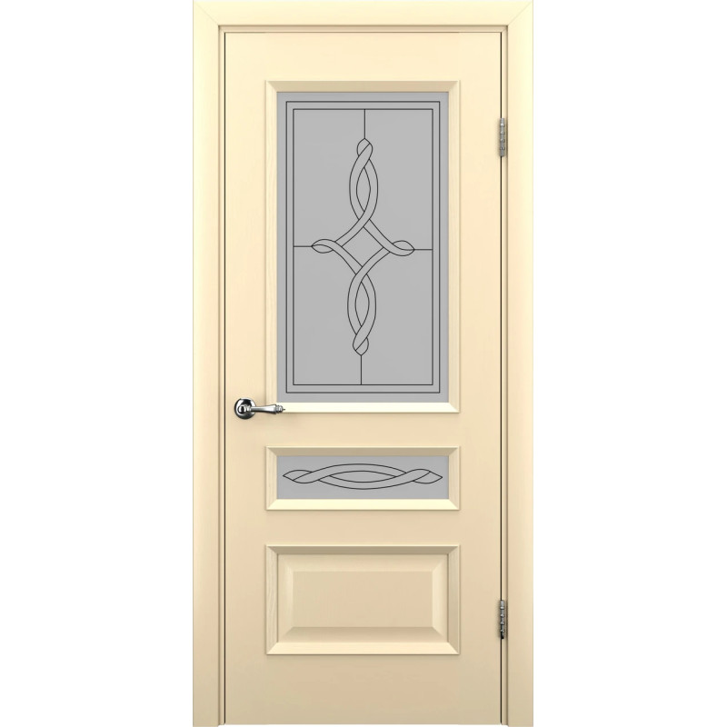 Двері CARO 53 ПО-03 полотно, шппон, Ясен Crema