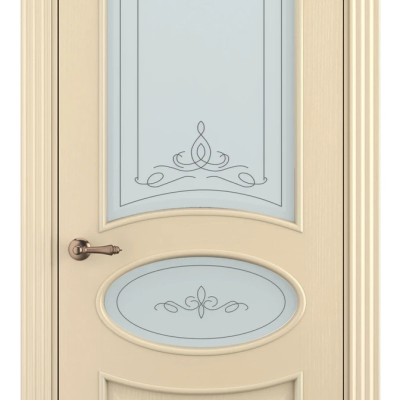 Двері CARO 55 ПО-03 полотно, шппон, Ясен Crema