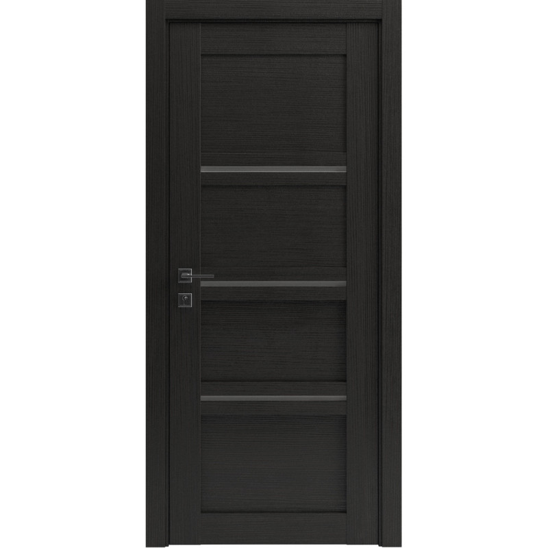 Двері колекції Modern модель Quadro ПГ (з вставкою зі скла), Венге