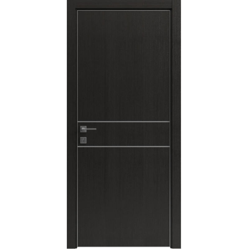 Двері колекції Modern модель Flat 01 Alum, Венге