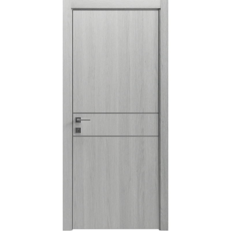 Двері колекції Modern модель Flat 01 Alum, Дуб сонома