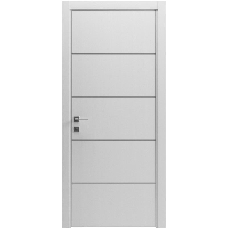 Двері колекції Modern модель Flat 03 Alum, Каштан білий