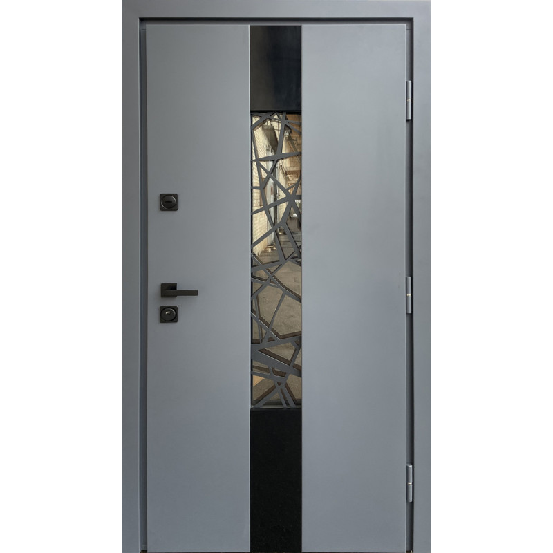 Двері вуличні Qdoors серія СТРОНГ з ТЕРМОРОЗРИВОМ модель ПЛАЗА