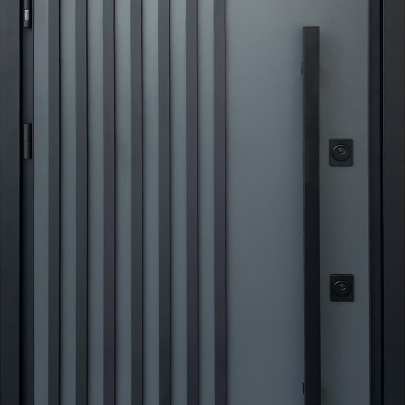 Двері вуличні, STRAJ Stability Hardy, модель Hardy Loft, антрацит/білий, замки Mottura DP58-170